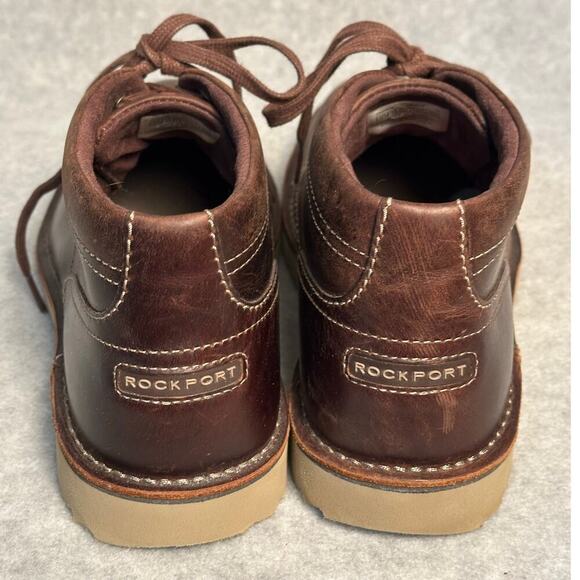 Rockport Cabot Chukka Boots Men's Sz 10.5‎ Brown Beeswax Memory Foam Lace Up EVA - Picture 4 of 9